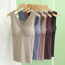 Sedena autumn winter with chest cushion Defluff ring Warm Vest Woman body Mudale thickened Thickened Underwear