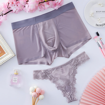 Couple underwear summer thong Ice Silk couple sex confused summer cotton file passion hot underwear suit