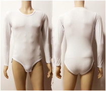 Mens big code pure cotton long sleeve tight fit and ballet Dancing work Conjoined classic The mens triangular one-piece suit