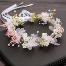 Forest new butterfly Juan yarn bridal headdress garland hair band shape wrist flower handmade lace wedding yarn accessories
