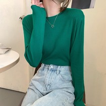 Pregnant womens knitwear autumn and winter clothes base shirt Korean loose pullover long sleeve sweater fashion round neck roll top