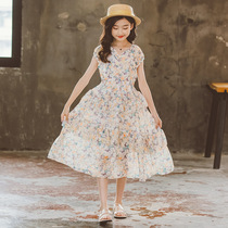 South Korean girl princess dresses 2022 new Summer CUHK Fairy Ocean Gas A Dress Child Skirt Crus Dress