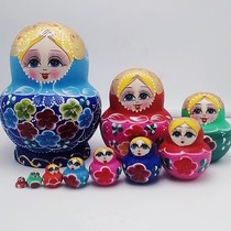 Russian sleeve 10 layers of linden wood hand-painted childrens toy tumbller Tumbler Holiday Gift Pendulum to remember the gift