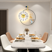 Simple wall clock living room home fashion clock light luxury personality creative Net red wall art clock modern decoration