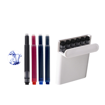 KACO pen color ink long large capacity ink bladder blue black red pen universal European disposable ink bag dye ink smooth water without blocking pen 6 packs