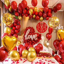 Wedding wedding room wedding wedding wedding new house bedroom scene layout mans womans rural decoration balloon set supplies