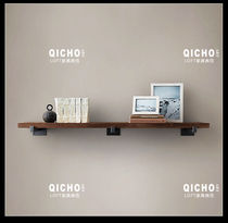 Vintage word partition solid wood wall shelf hanging wall cabinet Wall wall hanging creative bookshelf Set-top box shelf