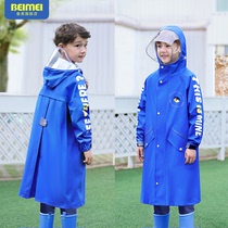 Childrens raincoats Primary school boys go to school with schoolbags full body waterproof suit