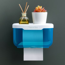 Tissue box rack toilet hand box Non-punching toilet roll paper waterproof paper creative hanging wall
