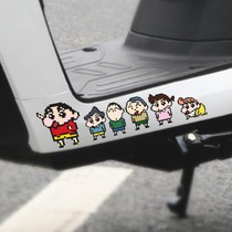 Crayon small new sticker to block scratches decoration cute pixel decals motorcycle helmet battery car electric car sticker