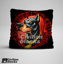 European and American evil dog oldschool hip-hop hiphop flower body note og gang of hard core holding pillows