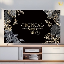 TV dust cover cover simple modern fabric 50 inch 55 inch 65 inch household wall desktop curved screen cover cloth