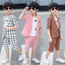 Boy suits suit three sets of 2022 new summer 10-year-old boy summer dress handsome boy summer foreign air