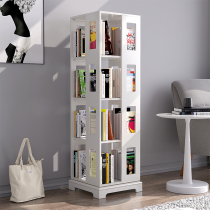 Solid wood rotating bookshelf 360 degrees bookcase Childrens student Provincial space with multilayer baby floor containing shelve