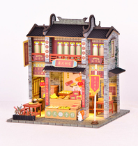Chinese style ancient hand-made house Guangstyle cake house Lingnan style DIY wooden model Chinese style building