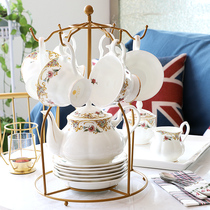 European-style tea set Household set Afternoon tea set Bone China coffee set British afternoon teapot cup set Gift box Light luxury