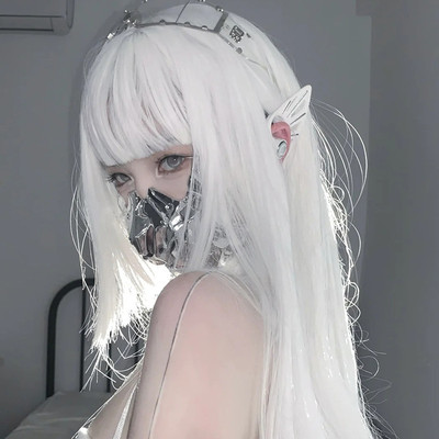 taobao agent Japanese white bangs for princess, Lolita style