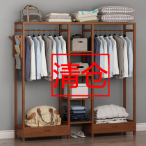 Floor-to-ceiling hanger bedroom simple economical hanger solid wood storage rack modern simple layered household coat rack