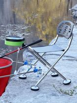 Outdoor portable fishing chair with extended folding legs Maza chair all terrain light portable wild fishing multifunctional lifting stool