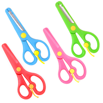 Creative childrens students labor-saving elastic scissors Edging hand scissors Plastic edging plastic hand scissors