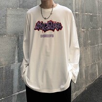 Baseball uniform men Spring and Autumn new cotton Harajuku High Street T-shirt Korean trend inside with ins mens base shirt coat