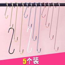 Stainless steel is hanging rail adhesive hook clothing store with display rack accessories adhesive hook bi metal elongated hook friction resistance