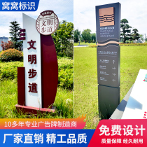 Outdoor vertical guide plate custom Hospital shopping mall parking sign sign Billboard guide light