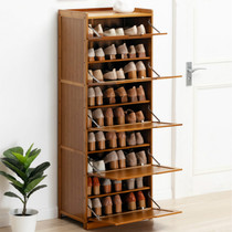 Shoe cabinet household entrance door Bamboo multi-layer with door large capacity small apartment narrow plus height 50 long 80cm wide shoe rack