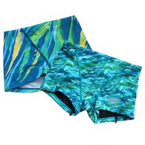 Japanese male and adult childrens flat corner swimming trunks professional training durable anti-chlorine small