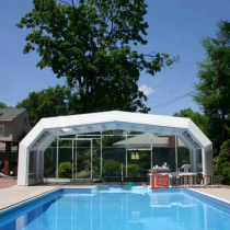 Haojiajing mobile folding sun room custom villa hotel restaurant closed balcony garden glass room platform terrace