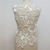 New European-style big flowers applique lace lace embroidered bridal wedding dresses handmade DIY minor material