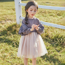 UK Next sara girl dress with dress 2023 new Korean version foreign air children princess dress girl child clothing