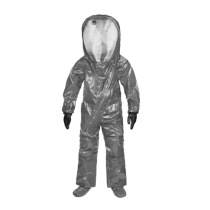 INT640 front-entry fully enclosed air-resistant chemical suit Gray