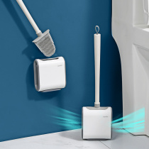 Toilet brush no dead corner household washing toilet long handle silicone cleaning Wall toilet Net red wall hanging artifact