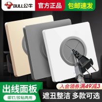Bulls whiteboard socket panel cover blank panel with outlet hole threading panel type 86 hole cover