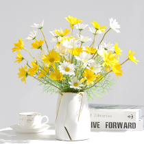 ins chamomile daisy flower fake flower simulation bouquet living room decorations ornaments plastic dried flower dining table furnishings