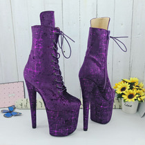 Leecabe hot pole dance high-heeled dance boots Velvet waterproof platform heels Sexy high-heeled catwalk shoes 3B