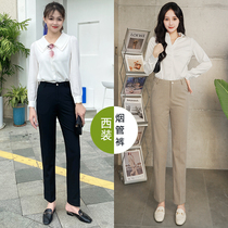 Suit womens pants spring and autumn models 2021 New High waist straight overalls