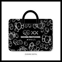  Apple notebook MacBookPro computer bag Air13 3 liner bag small fresh and good-looking computer bag 14 inch female portable cute 15 6 Suitable for Lenovo Huawei black sesame