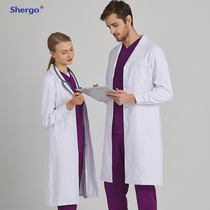 Shenlan Guo white coat short-sleeved mens and womens doctor clothes experimental clothes Summer nurse clothes white coat hospital overalls