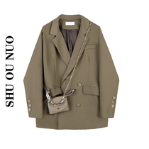 (Spot) blazer women Spring and Autumn design sense niche 2021 New loose retro casual small suit