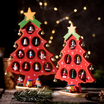 Christmas tree small home arrangement desktop ornaments DIY childrens Christmas Gift Set mini wooden decoration