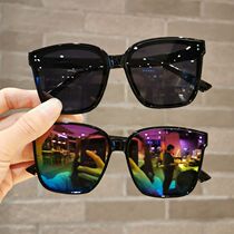 Childrens online red ink mirror male and female childrens fashion temperament sunglasses baby anti-UV glistening sunglasses tide