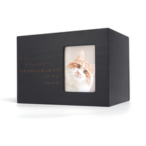 (Laser engraving custom) medium pet urn cat solid wood Dog Animal death commemorative jar seal