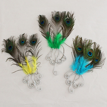 Dai dance costume Feather headdress Children and adults universal accessories Peacock dance feather headdress Dai feather headdress