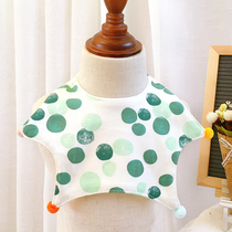 Summer thin baby cotton saliva towel baby bib small bib anti-vomit milk towel cute shape soft absorbent