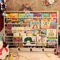 Childrens bookshelf picture book rack landing simple shelf iron home baby toy storage rack finishing small bookcase