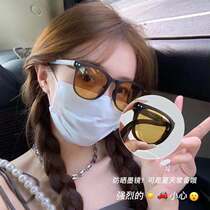 Banana under-folded sunglasses female ultralight sunscreen red summer display slim polarized anti-ultraviolet sunglasses 2022 new