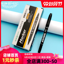 HERO 883 water-based Hook pen 887 oily marker pen marking pen student childrens drawing hook line Black Blue Red stroke marking pen mark quick dry graffiti pen CD pen