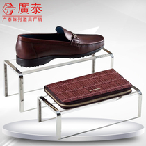 High-grade mens bag womens bag stool High-grade shoe stool display display stand stainless steel acrylic stool window props